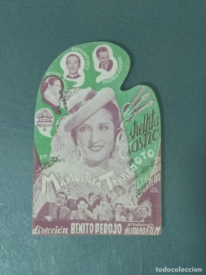 Cine: MARIQUILLA TERREMOTO - 1940 - PROGRAMA SENCILLO TROQUELADO. - Foto 1