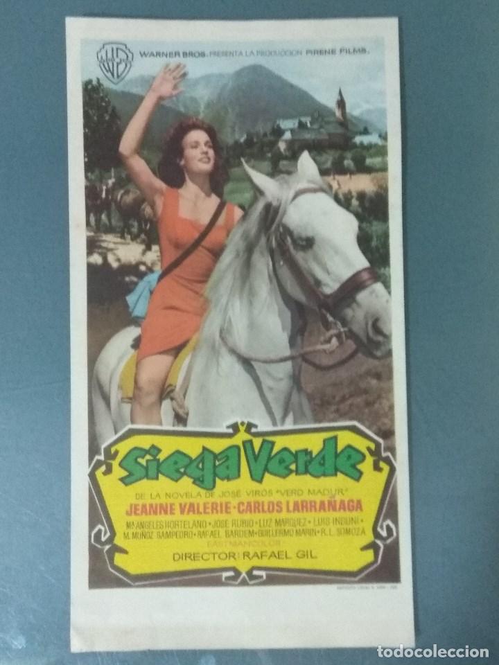 Cine: SIEGA VERDE - 1960 - PROGRAMA DE MANO SENCILLO GRANDE - Foto 1