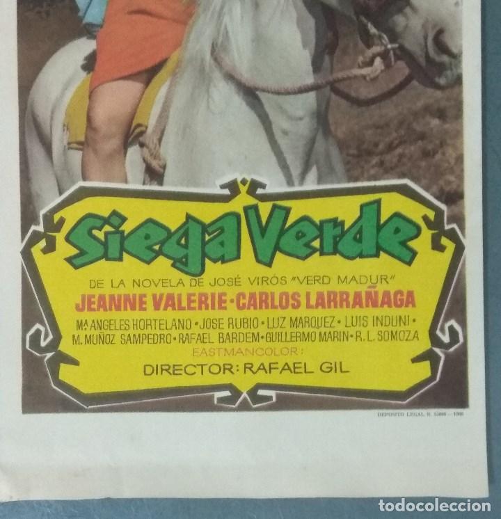 Cine: SIEGA VERDE - 1960 - PROGRAMA DE MANO SENCILLO GRANDE - Foto 2
