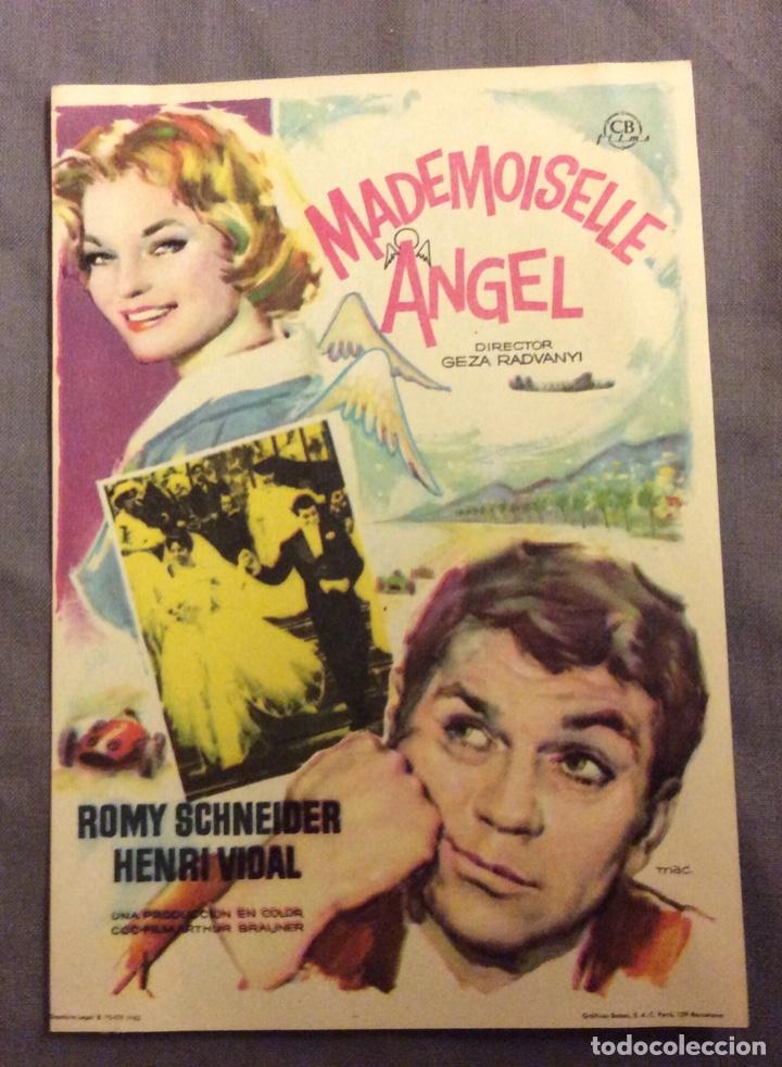  Foglietti di film di film antichi di cinema: FOLLETO DE MANO. MADEMOISELLE ANGEL. SIN PUBLICIDAD