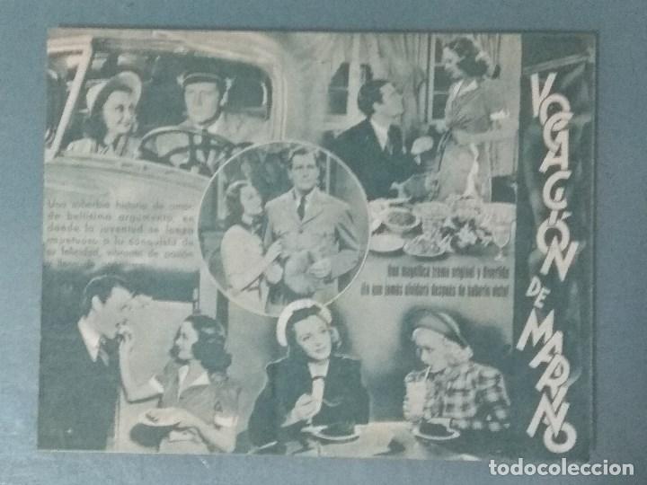 Cine: VOCACI&Oacute;N DE MARINO - 1940 - PROGRAMA DE MANO DOBLE - Foto 2