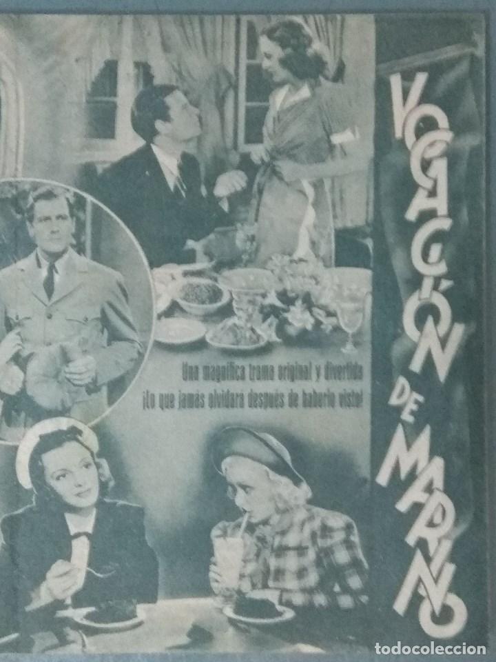 Cine: VOCACI&Oacute;N DE MARINO - 1940 - PROGRAMA DE MANO DOBLE - Foto 4