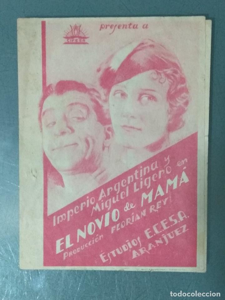 Cine: EL NOVIO DE MAMA - 1935 - PROGRAMA DE MANO DOBLE - Foto 1
