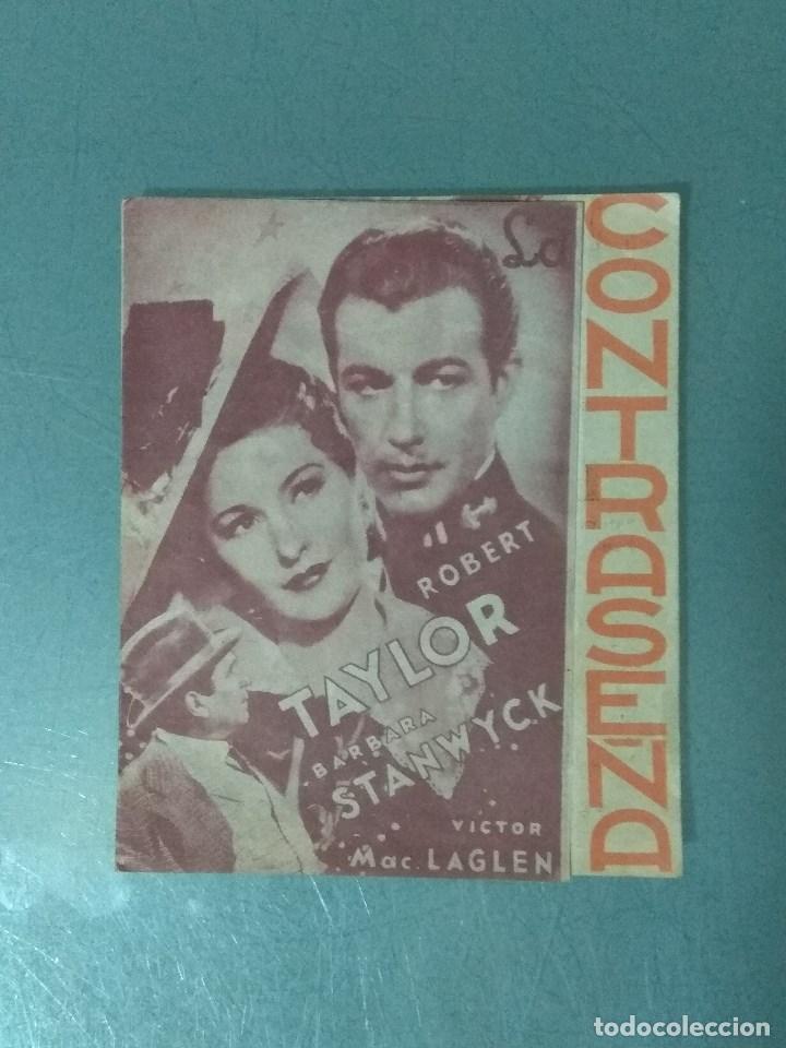 Cine: LA CONTRASE&Ntilde;A - 1940 - PROGRAMA DE MANO DOBLE - Foto 1
