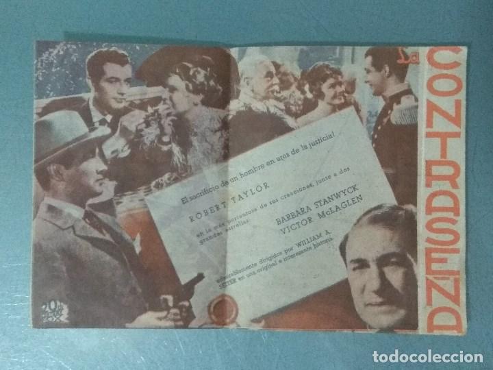 Cine: LA CONTRASE&Ntilde;A - 1940 - PROGRAMA DE MANO DOBLE - Foto 2