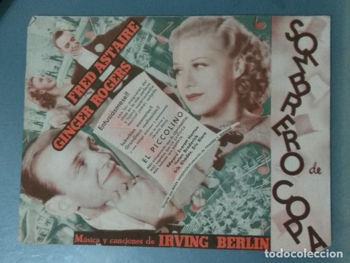 Cine: SOMBRERO DE COPA - 1936 - PROGRAMA DE MANO GRANDE DOBLE - Foto 2
