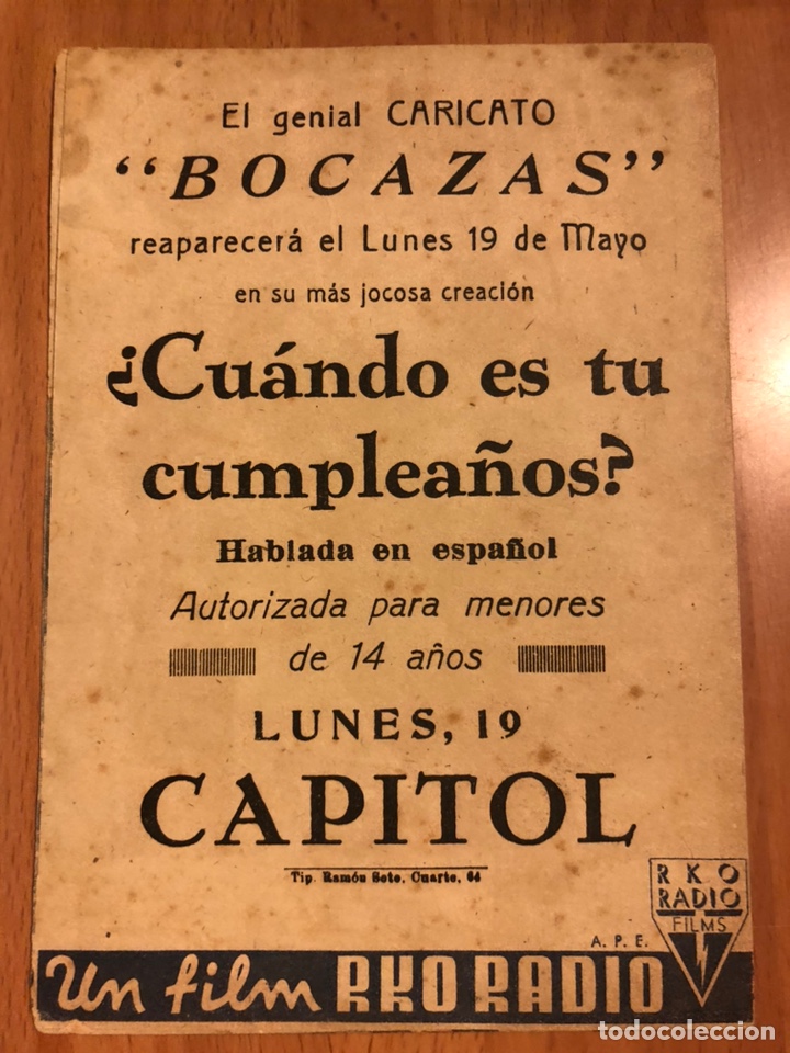 Cine: Programa rko cuando es tu cumplea&ntilde;os?joe e brown bocazas - Foto 3