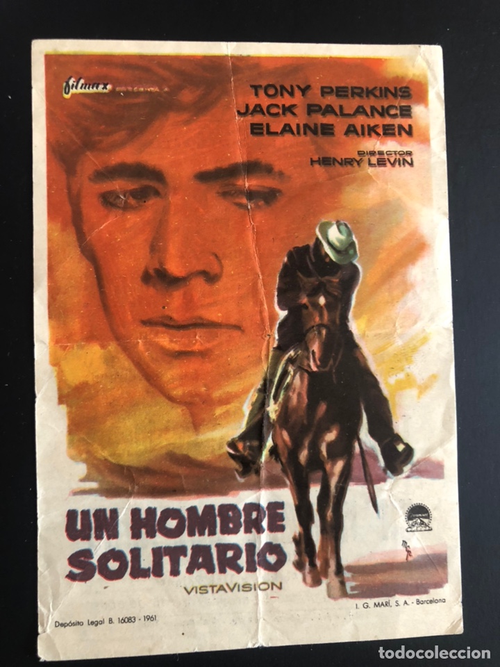 Cine: Programa un hombre solitario Anthony perkins - Foto 1