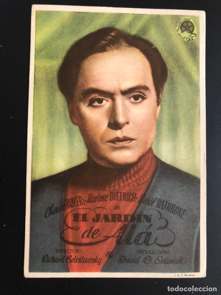 Cine: Programa el jard&iacute;n de ala.marlene Dietrich charles boyer