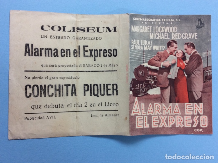 Cine: Alarma en el expreso - folleto de mano - Foto 3