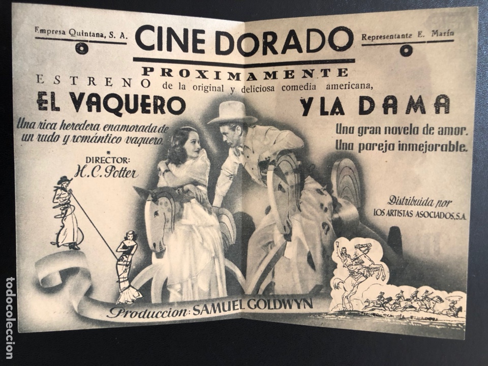 Cine: Programa el vaquero y la dama.gary cooper merle Ober&oacute;n - Foto 2