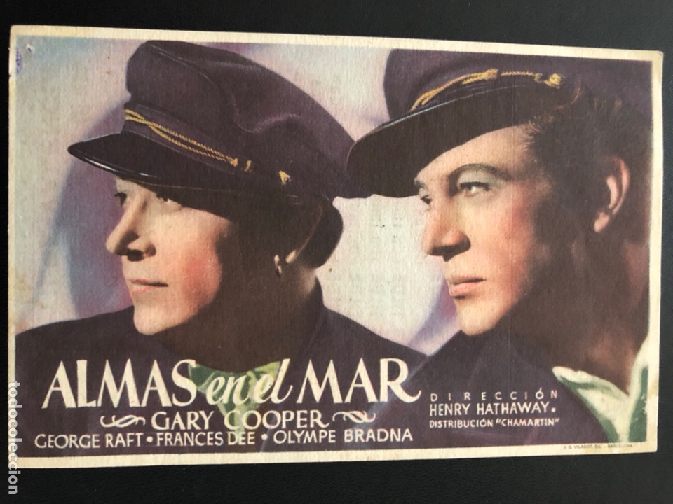 Cine: Programa almas en el mar.gary cooper george raft.con publicidad