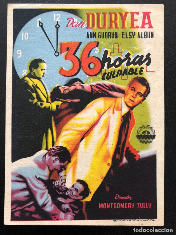 Cine: Programa 36 horas culpable.dan duryea.con publicidad - Foto 1