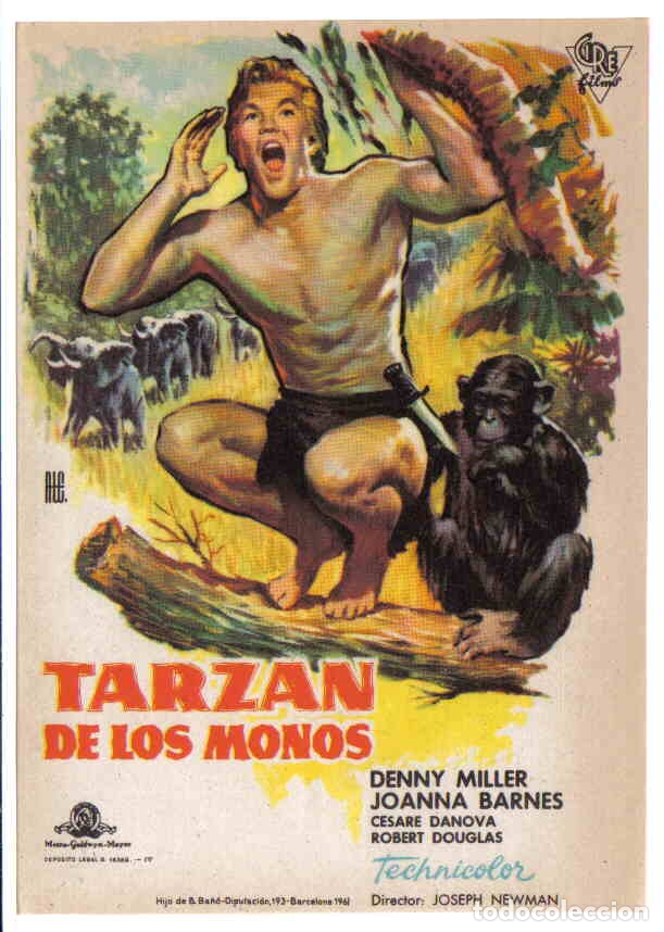  Foglietti di film di film antichi di cinema: TARZAN DE LOS MONOS , SENCILLO , ORIGINAL , SIN CINE , PMD 54