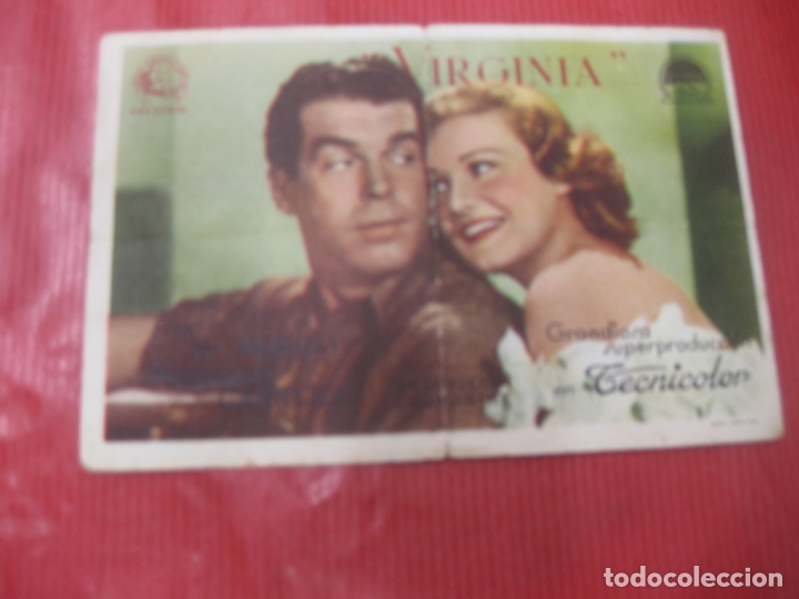 Cine: PROGRAMA DE CINE. VIRGINIA. MC. MURRAY - MADELEINE CAROLL. - Foto 1