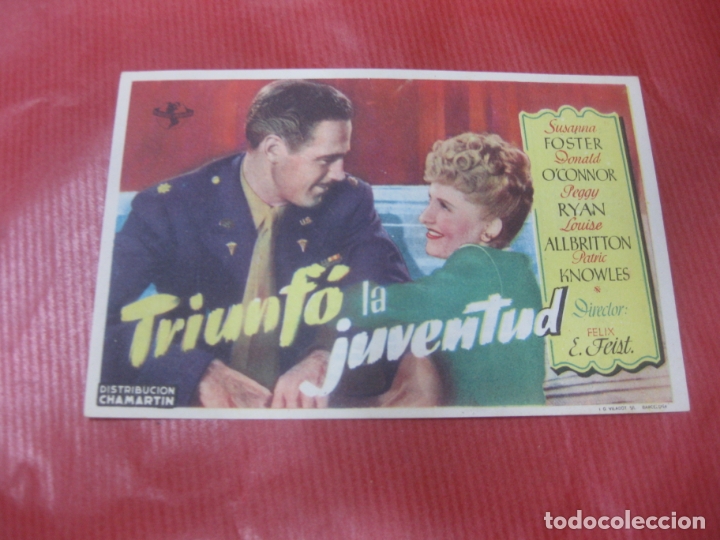 Cine: PROGRAMA DE CINE. TRIUNFO LA JUVENTUD. SUSANNA FOSTER. - Foto 1