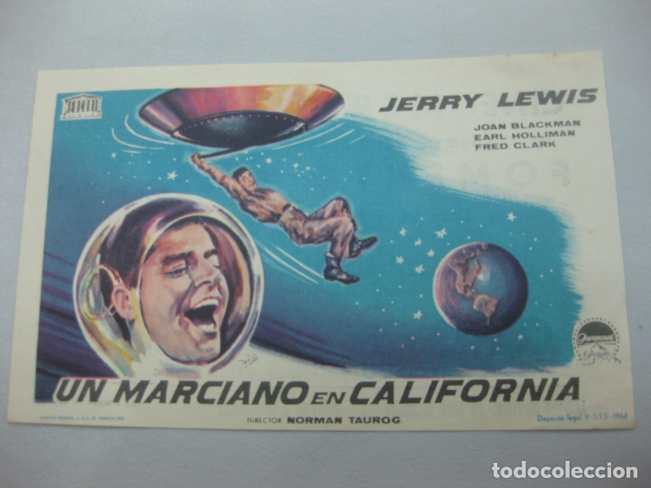 Cine: PROGRAMA DE CINE. UN MARCIANO EN CALIFORNIA. JERRY LEWIS. - Foto 1