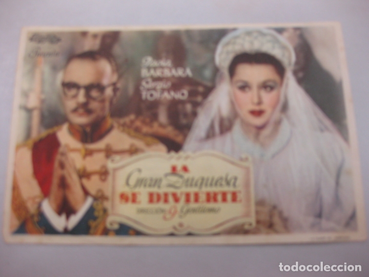 Cine: PROGRAMA DE CINE. LA GRAN DUQUESA SE DIVIERTE. PAOLA BARBARA. SERGIO TOFANO. - Foto 1