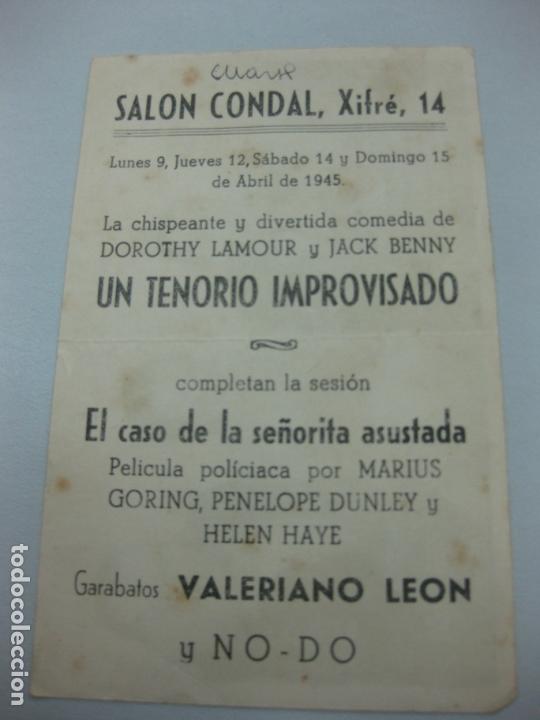 Cine: PROGRAMA DE CINE. UN TENORIO IMPROVISADO. DOROTHY LAMOUR. - Foto 2