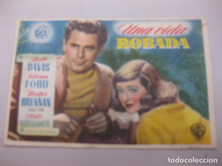 Cine: PROGRAMA DE CINE. UNA VIDA ROBADA. BETTE DAVIS. GLENN FORD. - Foto 1