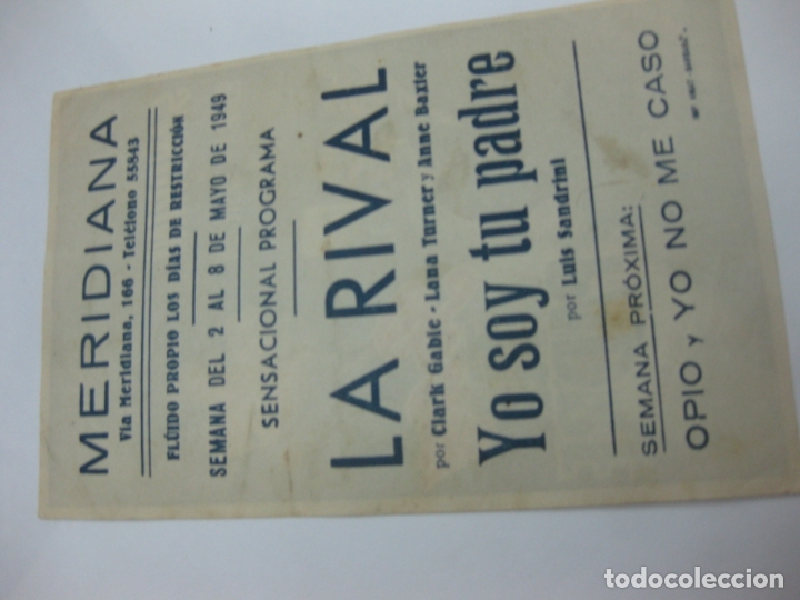 Cine: PROGRAMA DE CINE. YO SOY TU PADRE. LUIS SANDRINI, BLANCA DE CASTEJON - Foto 2
