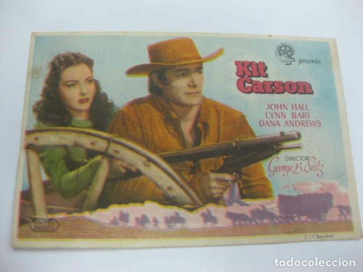 Cine: PROGRAMA DE CINE. KIT CARSON. JOHN HALL, LYNN BARI, DANA ANDREWS - Foto 1
