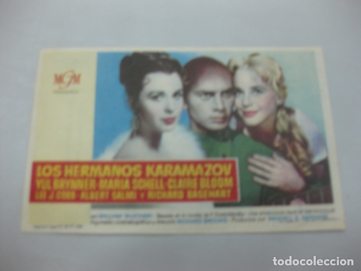 Cine: PROGRAMA DE CINE. LOS HERMANOS KARAMAZOV. YUL BRYNNER, MARIA SCHELL - Foto 1
