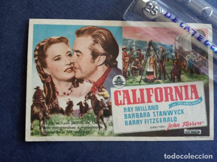 Cine: folleto de mano original - california - cine avenida - castellon