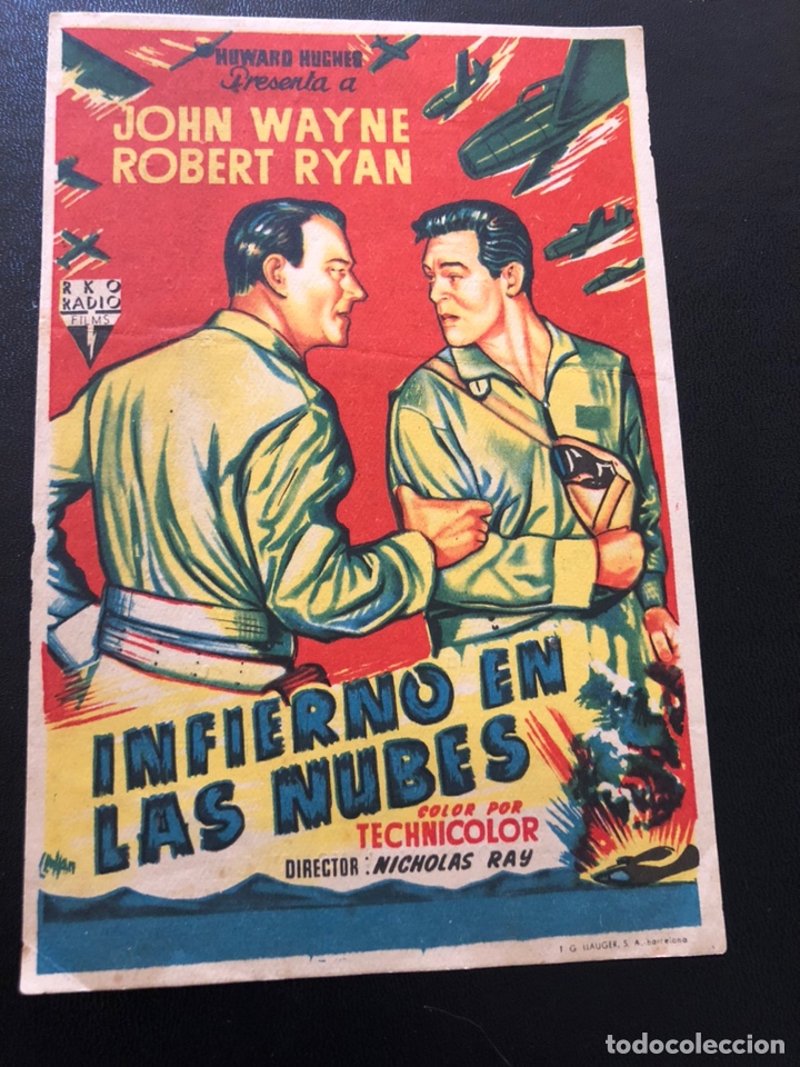 Cine: Programa infierno en las nubes.john wayne robert ryan.con publicidad - Foto 1