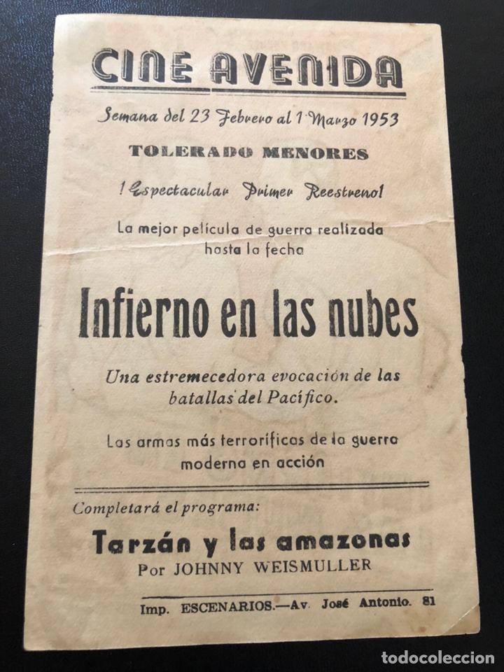 Cine: Programa infierno en las nubes.john wayne robert ryan.con publicidad - Foto 2