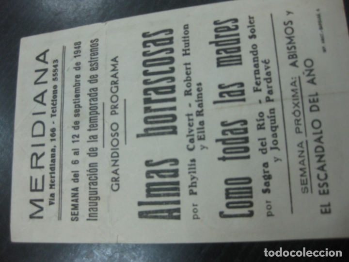 Cine: PROGRAMA DE CINE. ALMAS BORRASCOSAS. PHYLLIS CALVERT, ROBERT HUTTON - Foto 2