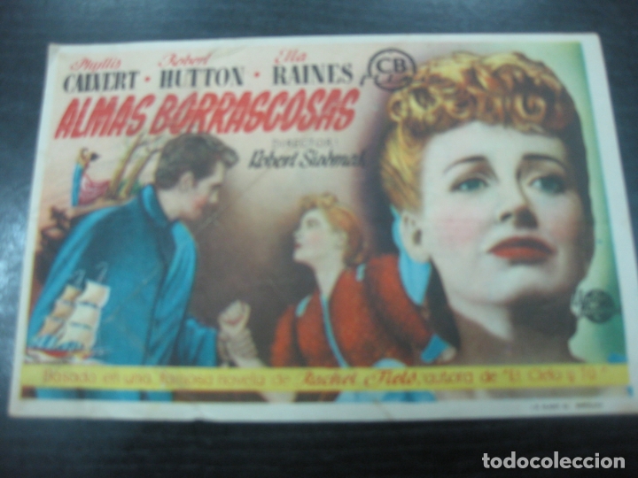 Cine: PROGRAMA DE CINE. ALMAS BORRASCOSAS. PHYLLIS CALVERT, ROBERT HUTTON - Foto 1
