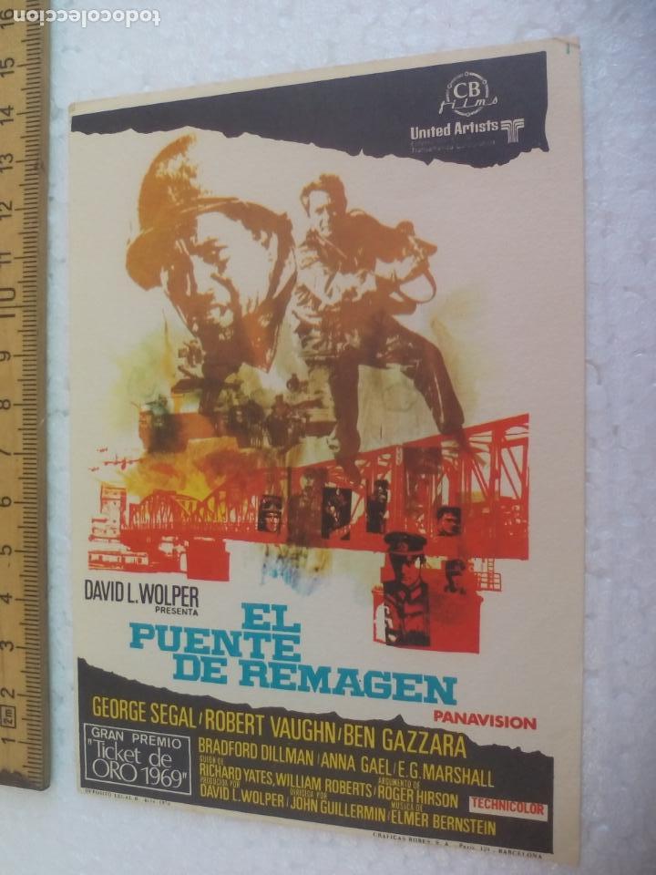 Cine: EL PUENTE DE REMAGEN. Folleto de mano, programa de cine. - Foto 1