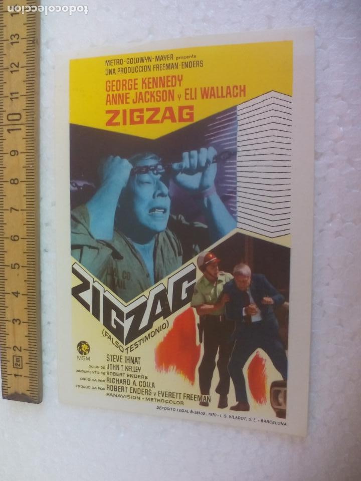 Cine: ZIGZAG. ZIG ZAG Folleto de mano, programa de cine. - Foto 1