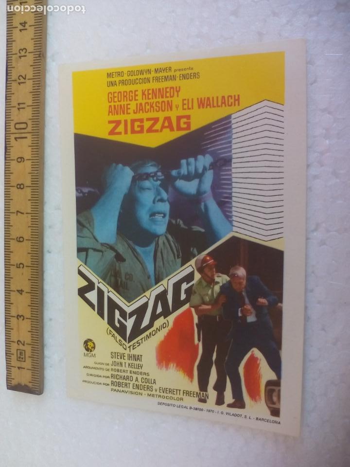 Cine: ZIGZAG. ZIG ZAG Folleto de mano, programa de cine. - Foto 1
