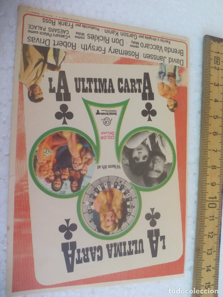 Cine: LA &Uacute;LTIMA CARTA. Folleto de mano, programa de cine. - Foto 1
