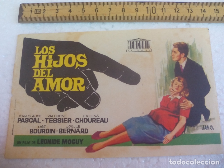 Cine: LOS HIJOS DEL AMOR. Folleto de mano, programa de cine. - Foto 1