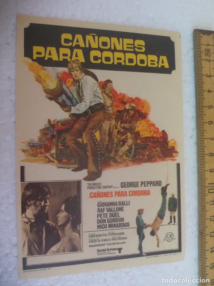 Cine: LA MUCHACHA Y EL GENERAL. Folleto de mano, programa de cine. - Foto 1