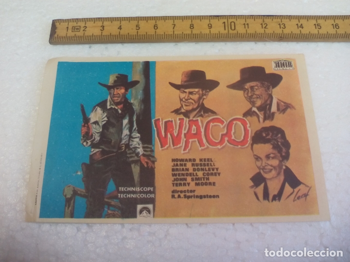 Cine: WACO. Folleto de mano, programa de cine. - Foto 1