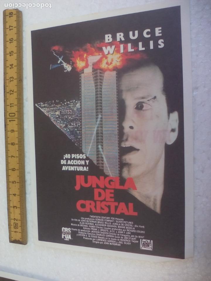 Cine: JUNGLA DE CRISTAL. Folleto de mano, programa de cine. - Foto 1