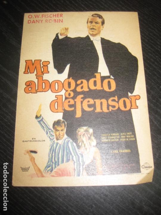 Cine: PROGRAMA DE CINE. MI ABOGADO DEFENSOR. O.W. FISCHER. - Foto 1