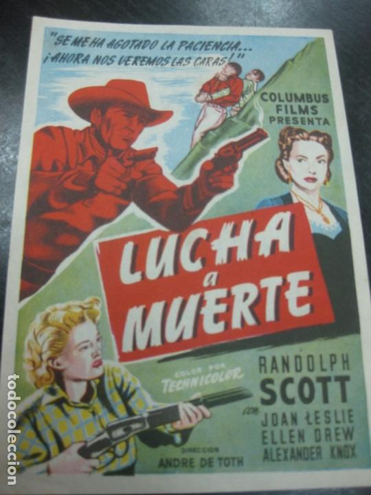 Cine: PROGRAMA DE CINE. LUCHA A MUERTE. RANDOLPH SCOTT, JOAN LESLIE - Foto 1