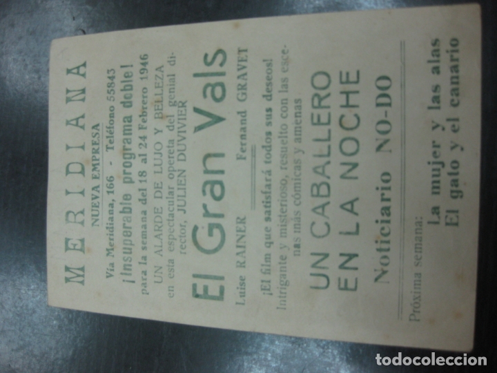 Cine: PROGRAMA DE CINE. EL GRAN VALS. LUISE RAINER. FERNAND GRAVET. - Foto 2