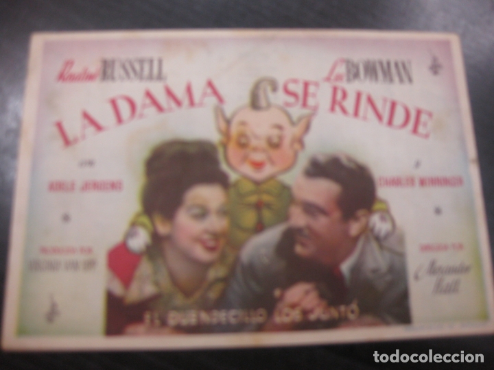 Cine: PROGRAMA DE CINE. LA DAMA SE RINDE. ROSALIND RUSSELL, LEE BOWMAN - Foto 1