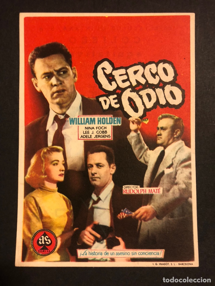 Cine: Programa as films.cerco de odio.william holden.con publicidad - Foto 1