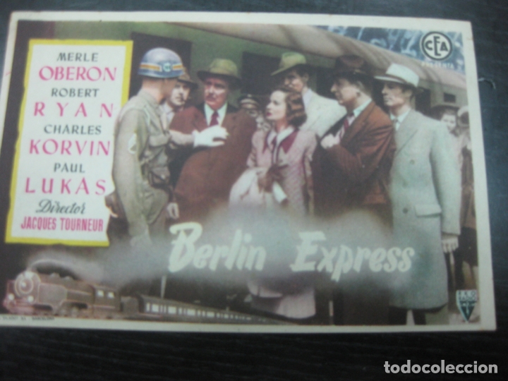 Cine: PROGRAMA DE CINE. BERLIN EXPRESS. MERLE OBERON. ROBERT RYAN. - Foto 1