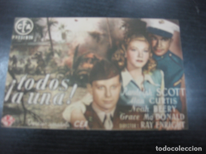Cine: PROGRAMA DE CINE. TODOS A UNA. RANDOLPH  SCOTT. ALAN CURTIS. NOAH BEERY. - Foto 1