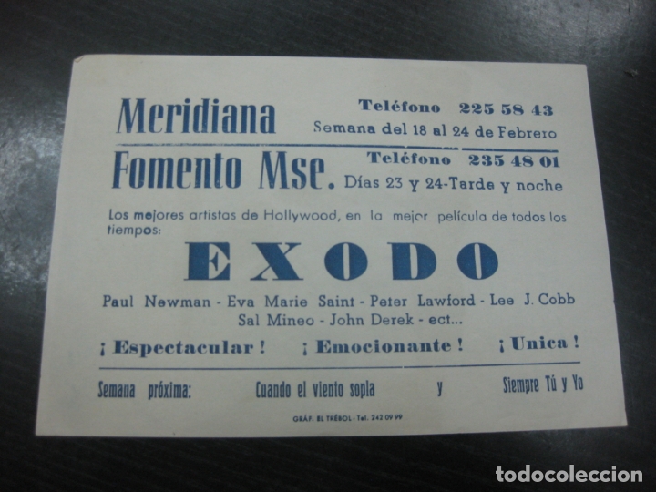 Cine: PROGRAMA DE CINE.EXODO. PAUL NEWMAN. EVA MARIE SAINT. - Foto 2