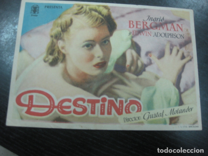 Cine: PROGRAMA DE CINE.DESTINO. INGRID BERGMAN - Foto 1