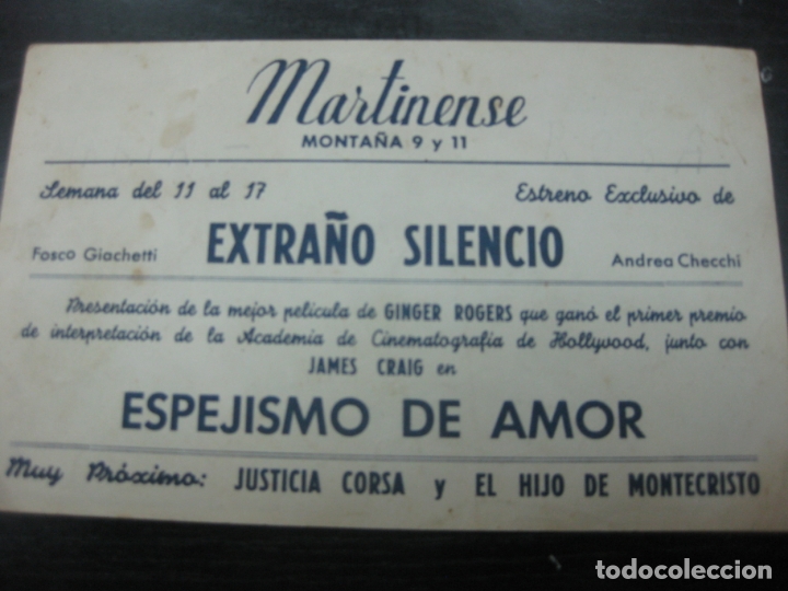 Cine: PROGRAMA DE CINE. ESPEJISMO DE AMOR. GINGER ROGERS. - Foto 2